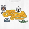thumbnail image 2 of Women's Star Wars: The Mandalorian May the Fourth Be With You Character Icons Graphic Tee White Small, 2 of 4