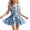 F113 Blue, variant on Likimi Kids Girls One Piece Swimsuits Floral Printed Crew Neck Sleeveless Swim Dress Casual Fashionable Swimwear For Beach Pool Blue Size 9-10 Years