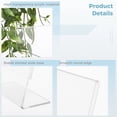 thumbnail image 4 of 6 Pcs Acrylic Sign Holders, 6×4in Clear Menu Display Stands, Slanted Desktop Picture Frames, Plastic Table Flyer Paper Holders for Offices, Restaurants, Stores, Hotels, 4 of 7
