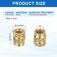 thumbnail image 2 of 46 Pcs Threaded Inserts, M4 Brass Heat Set Insert for 3D Printing, M4x6x7mm, 2 of 6