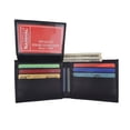 thumbnail image 4 of Crocodile Print Cowhide Leather Bifold Wallet with Flip ID Window & Credit Card Slots 71053 CR, 4 of 42