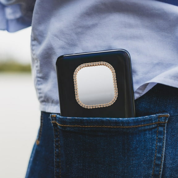 Masteelf 2pcs Mirror Decals for Phone Case Stick On Mirror Diy Phone Accessories Adhesive Mirror Sticker Smartphone Case Mirror Decal