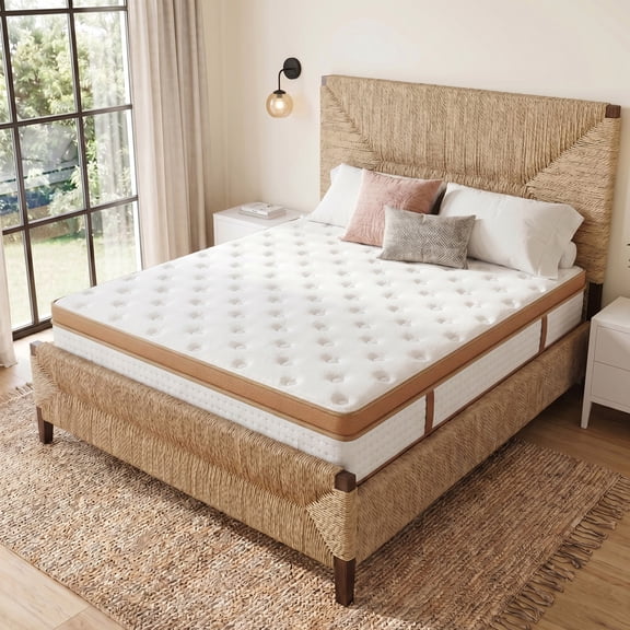 10" Full Hybrid Mattress in a Box, Memory Foam & Pocket Springs, Medium Firm, Pressure Relief & Motion Isolation