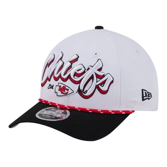 Men's New Era White Kansas City Chiefs Team Loyal A-Frame 9FORTY Adjustable Hat