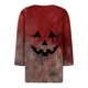 thumbnail image 5 of Camiseta gráfica de Halloween para mujer, camiseta informal de manga 3/4, estampado espeluznante "HELP", cómoda y elegante, 5 of 5