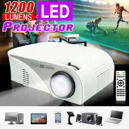 LED Mini Portable Video Projector HD 1080P LCD Home Cinema Theater Multimedia For Smartphone/PC/USB/H DMI/VGA/AV/AUDIO