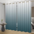 thumbnail image 6 of Nanqianyi Blue Ombre Blackout Curtains, Gradient Blue Grey Color Thermal Insulated Window Curtain for Living Room, Grommet Top Drapes (42W x 96L / 2 Panels Per Set), 6 of 7