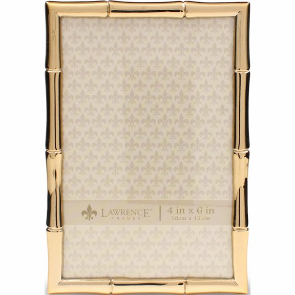 Fashion Gold-Tone 4X6 Bamboo Photo Frame (4.88 X 6.73) Made In China -Jewelry By Sweet Pea