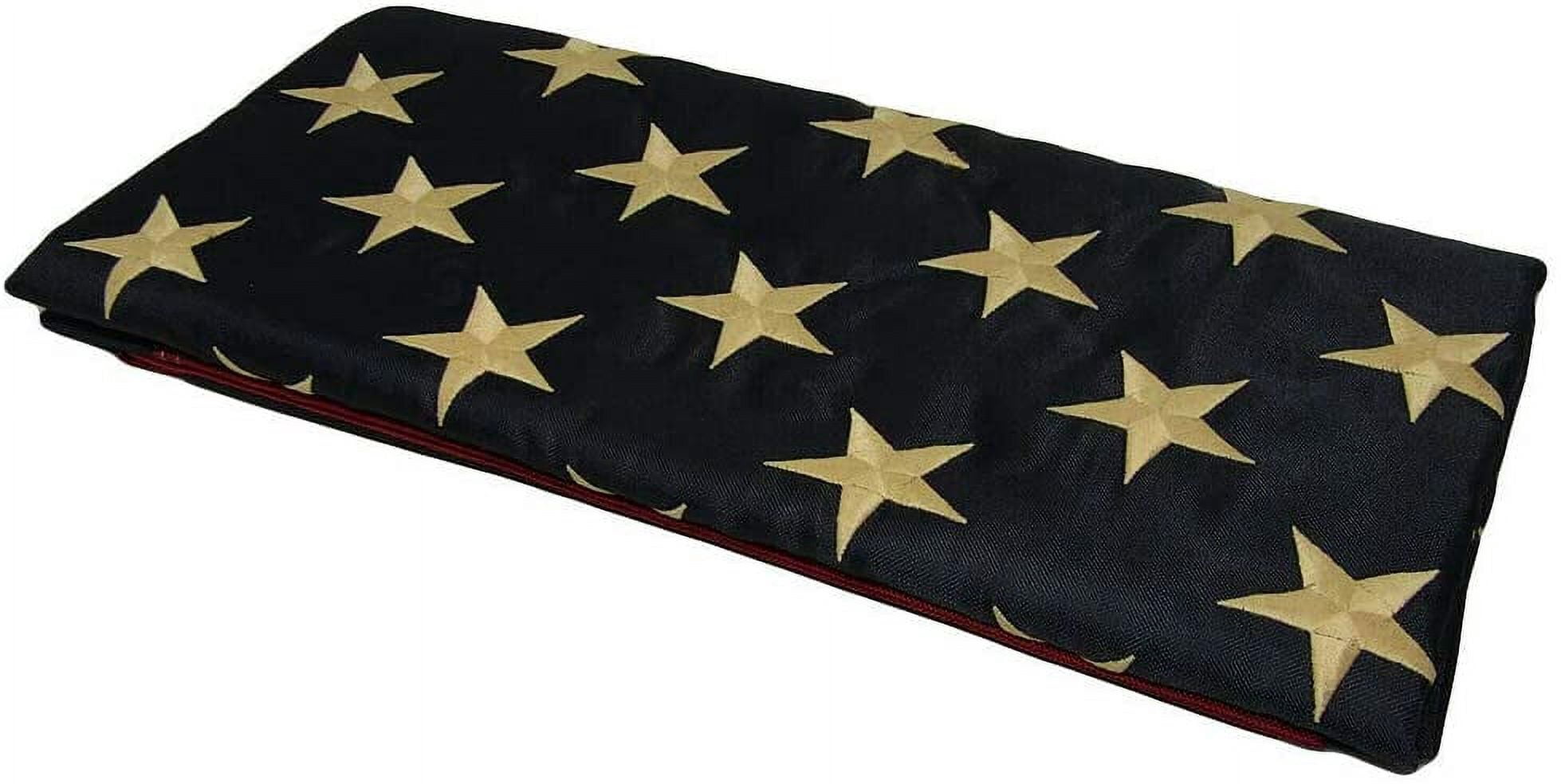 3x5 Tea Stained USA 50 Star Premium 3'x5' 330D Nylon Embroidered Sleeve Flag