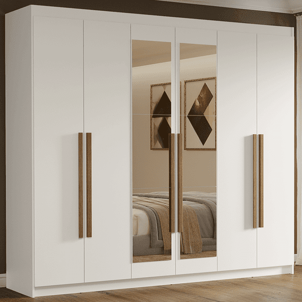 Ropero Closet Madesa Venus 6 Puertas 2 Espejos 180cm BB 1