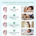 thumbnail image 3 of Momcozy 8000mAh Portable Stroller Fan, 27H Ultra-long Battery Life Detachable 4 Speed 360°Rotate LED Night Light with 2 Modes, USB Rechargeable Handheld Cooling Fan for Travel/Car Seat/Bedroom, 3 of 8
