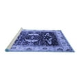 thumbnail image 2 of Ahgly Company Machine Washable Indoor Square Oriental Blue Industrial Area Rugs, 7' Square, 2 of 4