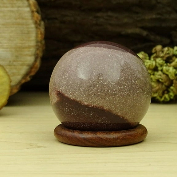 Reikiera Shiva Lingam Stone Ball Natural Narmada River Gemstone Sphere Reiki Crystal Healing with Ring Stand- Choose Size