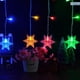 thumbnail image 3 of Cortina de luces LED con forma de copo de nieve, tira de luces de hielo para decoración de exteriores, cadena de luces de cono de hielo, cadena de luces de mariposa, luces para vestidos navideños, 3 of 5