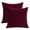 Deep Maroon, variant on Alchemic Living Set of 2 Honey Gold Luxurious Soft Velvet Pillow Covers 14x14 Inch (35x35 CM) - Solid Decorative Concealed Zipperr Throw Cushion Covers for Sofa, Couch, Living Room