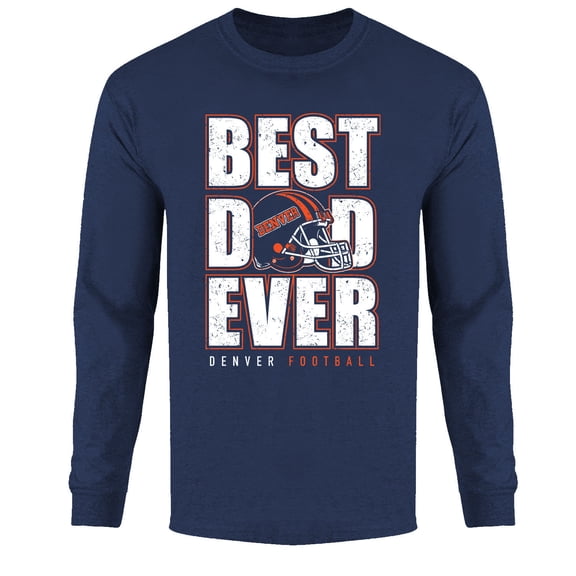 Men Best Football Dad Ever Long Sleeve Shirt