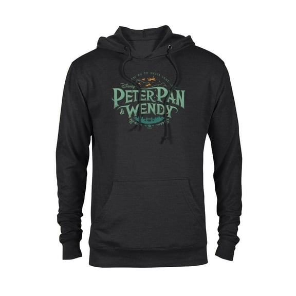 Disney Peter Pan & Wendy Take Me to Never Land Disney  - Pullover Hoodie for Adults - Customized-Black