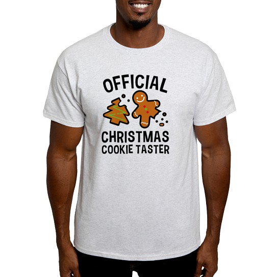 CafePress - Official Christmas Cookie Taster T Shirt - Men's Classic Cotton T-Shirts