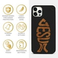 thumbnail image 4 of Case Yard Wooden Case for iPhone-11-Pro Soft TPU Silicone cover Slim Fit Shockproof Wood Protective Phone Cover for Girls Boys Men and Women Supports Wireless Charging Jesus Fish Design, 4 of 7