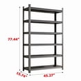thumbnail image 2 of 4-Layer Metal Storage Rack, Garage Shelves, Adjustable Height Partition, Suitable For Living Room, Kitchen, Supermarket, Garage. Black, Requires Assembly, 44.10" H* 39.40" L * 13.80" D, 2 of 10