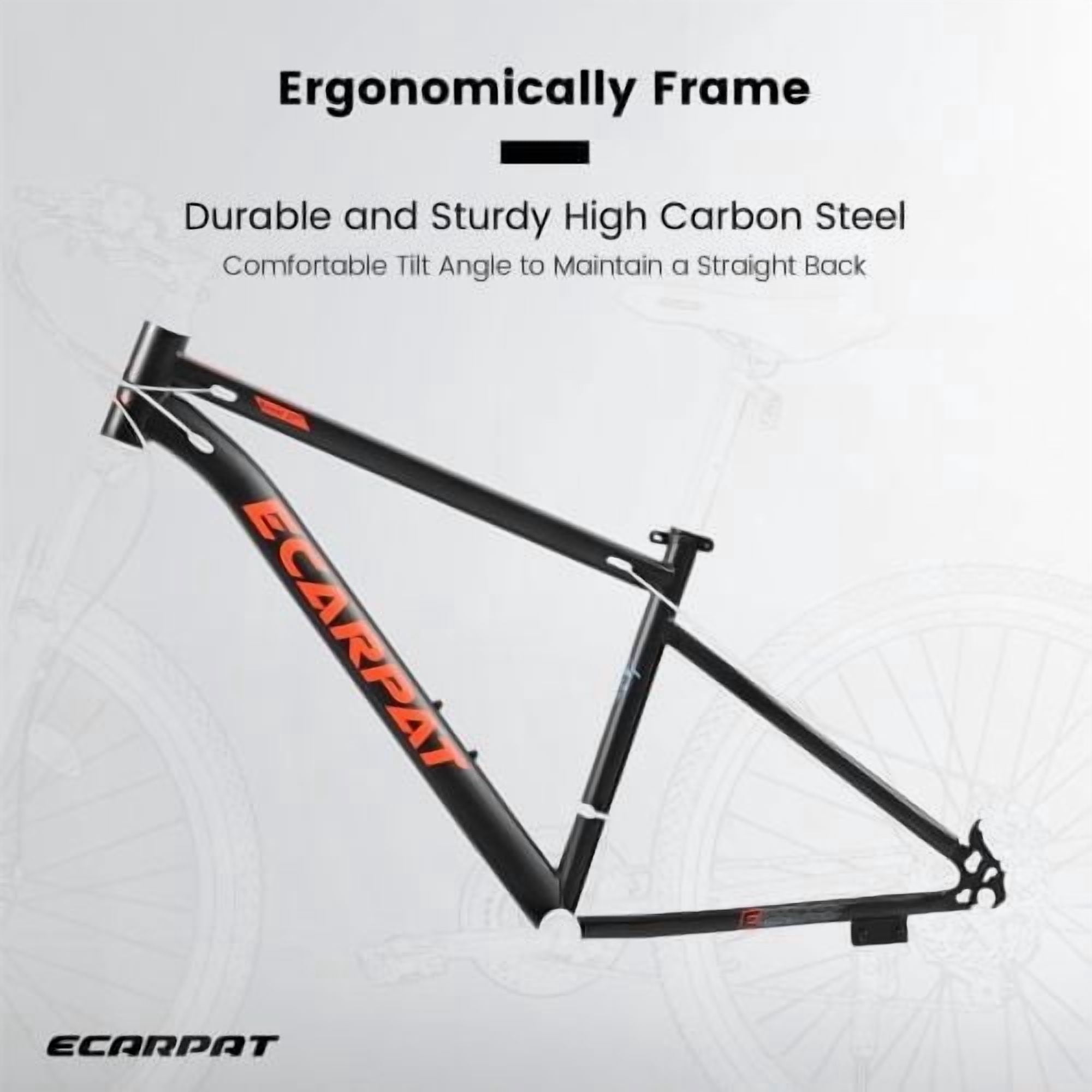 Raistyw 27.5 inch Mountain Bike, 21-Speed Mens City Mountain Bike, High Carbon Steel Frame Disc Brakes Bicycles, Black and Red