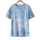 thumbnail image 4 of Tops Para Mujer Casual Suelto Corbata Impreso Cuello Redondo Manga Corta Top Manga Corta Cuello Redondo Top Camisa Odeerbi ODB181057, 4 of 5