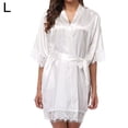 thumbnail image 1 of Mujeres Sexy Encaje Camisón Ropa de dormir Ropa interior Bata Albornoz Regalo, Blanco, L sidaley XX000136-10, 1 of 7