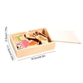 thumbnail image 3 of Wooden Box Animals Pairing Puzzle Enlightenment Early Education English Vocabulary Three Piece Puzzle Toy, 3 of 6