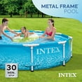 thumbnail image 4 of INTEX Round Metal Frame 10ft x 30in Above Ground Swimming Pool Set, Blue, 4 of 9