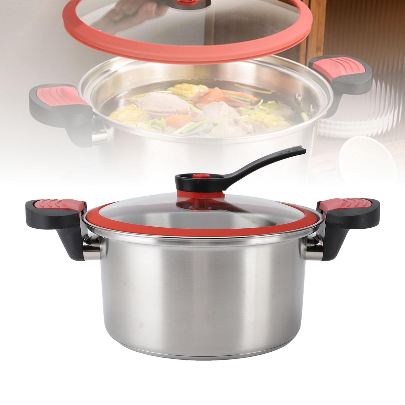 LAZIOEGR 3.5L 304 Stainless Steel Pressure Cooker – Large Capacity, Fire‑Proof, Dual‑Ear Soup Pot for Home & Commercial Use
