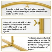 Wedding Arch Backdrop Stand Set of 3 (7.2FT, 6.6FT,5.9FT), Balloon Arch Stand, Metal Arch Backdrop Stand for Wedding Ceremony, Birthday Party, Bridal Baby Showers, Balloon Arch Frame Gold