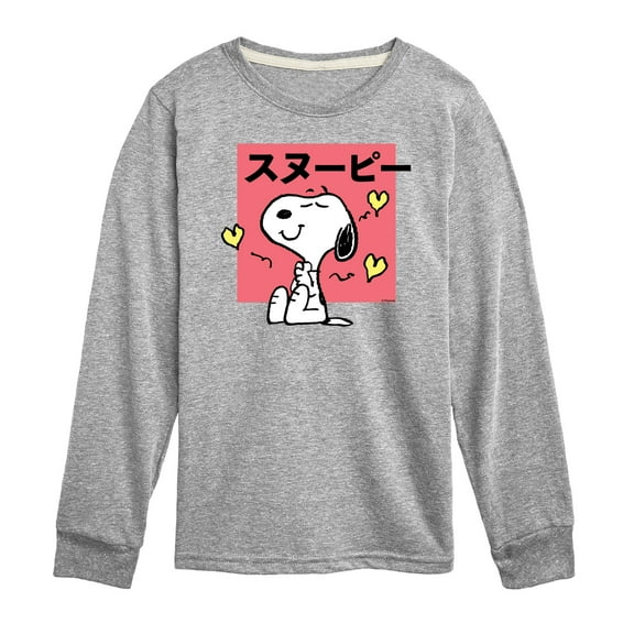 Peanuts - Tokyo Snoopy Hearts - Toddler And Youth Long Sleeve Graphic T-Shirt