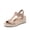 NUDE, variant on Women's Wedge Sandals Open Toe Espadrilles Sandals Comfortable Dress Casual T-strap Platform Wedges with Arch Support for Walking Beach Summer Shoes