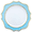 Scalloped Aqua & Gold, variant on " OCCASIONS " 10 Pieces Round 13.25'' Round, Party Decoration Disposable Charger Plates (Scalloped Imperial Plain White)