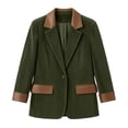 thumbnail image 4 of Ynynloco Women's Corduroy Blazers Jackets Dressy Casual Long Sleeve Lapel Fall Winter Professional Work Business Outerwear, 4 of 9