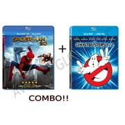 Spiderman Homecoming (3D / Blu-ray + Digital) + Ghostbusters I & II Collection (Blu-ray + Digital) -COMBO