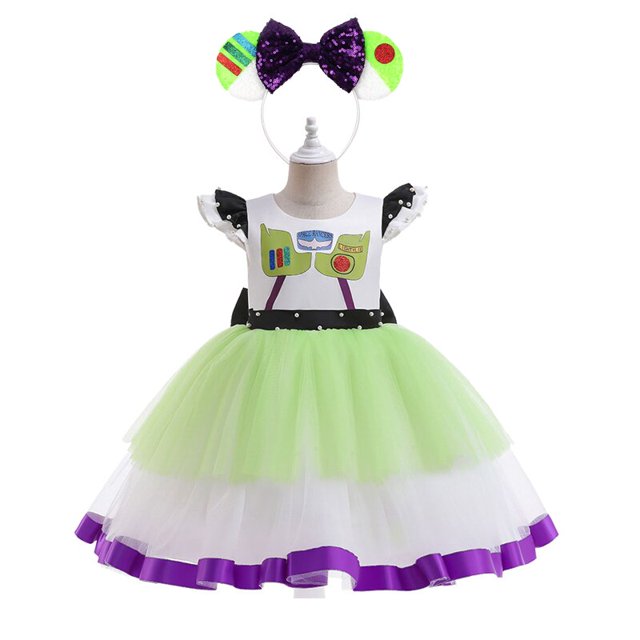 2022 nuevo Toy Story 4 película Cosplay disfraz Buzz Lightyear vestido de noche ropa para niños Halloween niñas vestidos de fiesta de graduación Vestidos5-6T Gao Jinjia LED