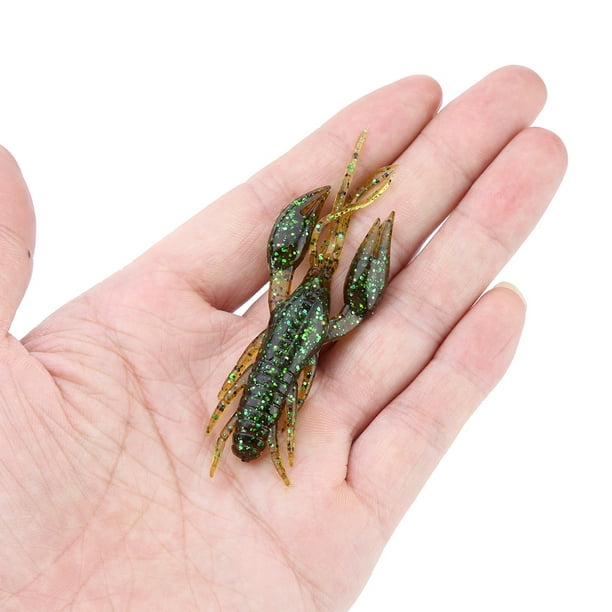 HURRISE 4pcs 6 Colors Silicone Soft Fishing Crawfish Artificial Lures Bait  For Carp Bass Fishing , Soft Crawfish, Crawfish Lure