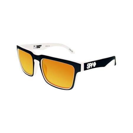 Spy Men's Helm 673015209365 Black/White Square Sunglasses