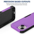 thumbnail image 2 of Allytechgroup Compatible for Apple iPhone 13, Rugged Shockproof Military Grade Protection Dual Layers Hard PC TPU Phone Case for iPhone 13, Purple, 2 of 5