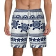 thumbnail image 2 of Picia Sea Underwater Turtles pattern Mens Swim Trunks with Compression Liner Stretch Beach Shorts Quick Dry with Zipper Pockets No-Chafing Board Shorts-3X-Large, 2 of 9
