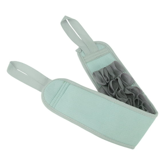 Unique Bargains 1 Pc Solid Loofah Body Scrub Towel Exfoliating Towel Light Gray