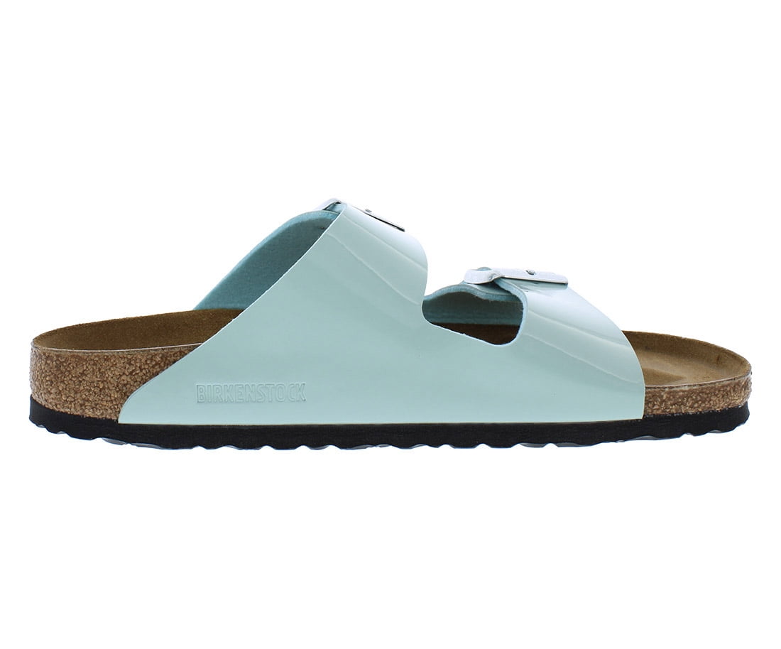Birkenstock Arizona Narrow Unisex Shoes Size 2, Color: Patent Surf Green