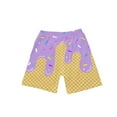 thumbnail image 2 of Boys Shorts Fun Ice Cream Cone Printed Summer Shorts for Kids Comfortable Elastic Waistband with Pockets Light Purple 120, 2 of 3