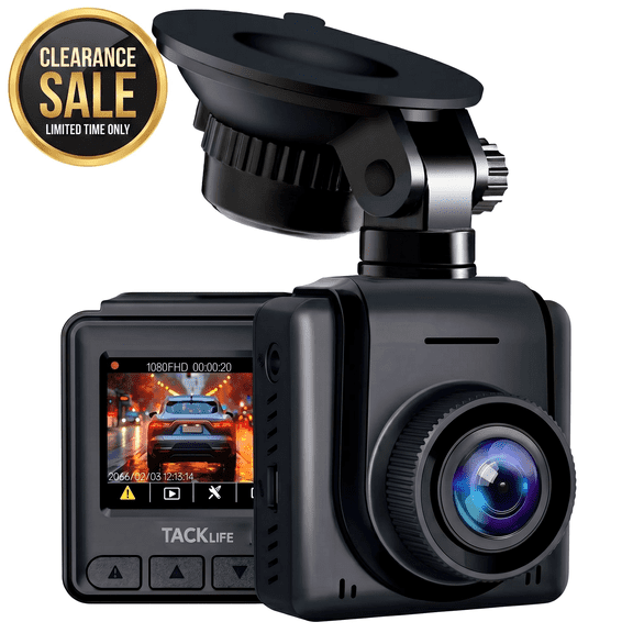TACKLIFE Car Dash Cam, 1080p Full HD Dash Camera, 1.5" LCD Screen, 170° Wide Angle, Emergency and Loop Recording, Parking Monitor, Night Vision,G-sensor, WDR