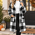 thumbnail image 6 of Dnhxils Jackets for Womens Fashion Hooded Plaid Jacket with Pockets Zip Up Long Sleeve Coat for Womens Winter Warm Clothes Black XL, 6 of 6