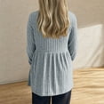 thumbnail image 5 of gakvbuo Maternity Shirts For Pregnant Women Knitted Sweater Plus Size Mama Shirt Pregnancy Announcement Shirts Long Sleeve Pleated Waist Nursing Pregnancy Top, 5 of 7