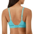 thumbnail image 3 of Hanes Women's Originals Seamless Bralette, Rib Contour Bralette, ComfortFlex Fit Color-Teal Tone Size S-XXL, 3 of 6