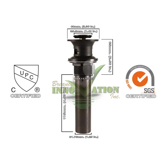 Bathroom Faucet Vessel Vanity Sink Pop Up Drain Stopper With Overflow Orb