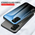 thumbnail image 3 of Nalacover Case for Samsung Galaxy A54 5G Gradient Colored Tempered Glass Cover, Micro-Frosted Frame Shockproof Anti-Scratches Lens Protection Folding Case for Samsung Galaxy A54 5G, Blue, 3 of 10